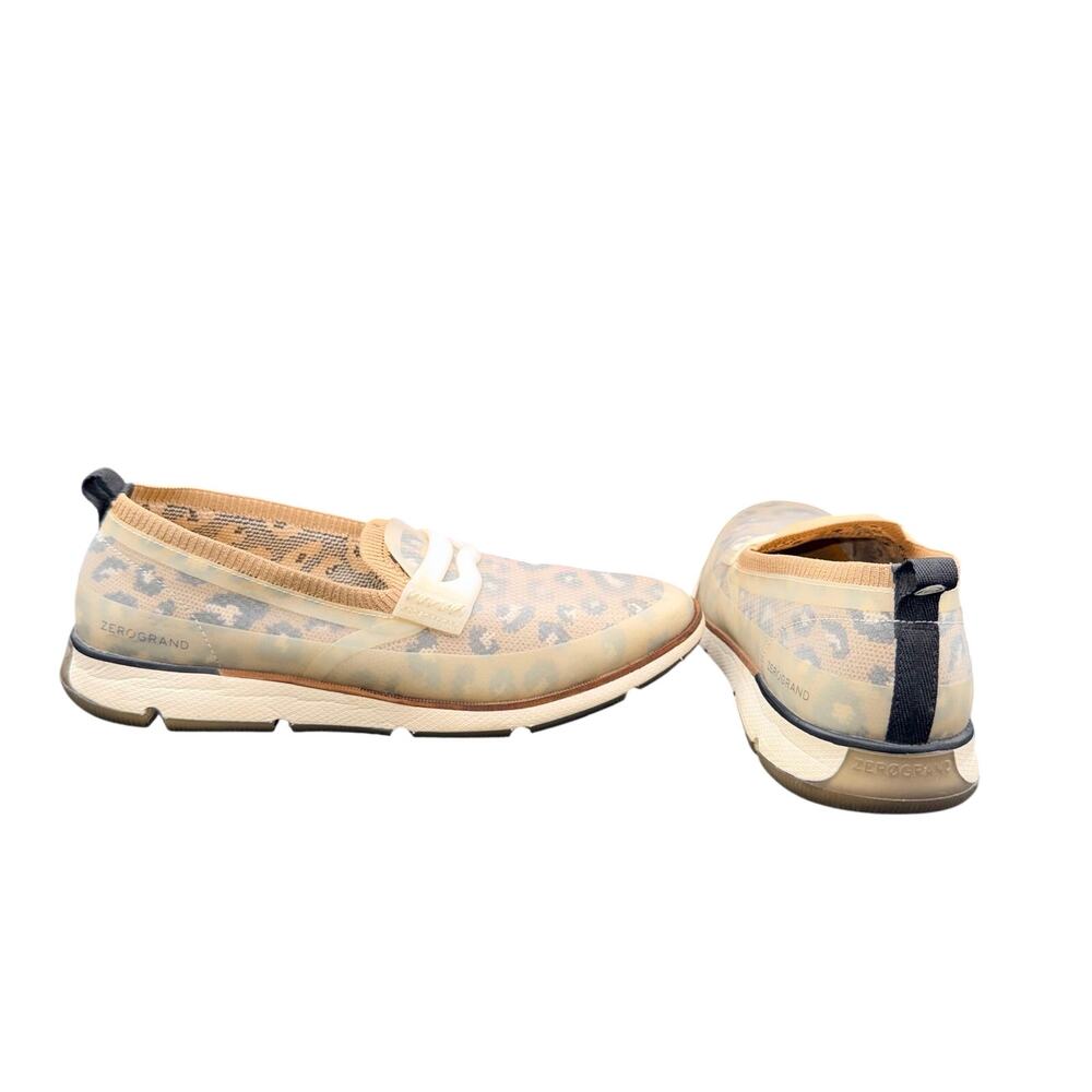 Cole Haan ZERØGRAND Leopard Knit Loafers Slip On Shoes Women 8.5B